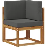 vidaXL Ensemble de canapés d'extérieur avec coussins 10 pièces Nature et Anthracite
