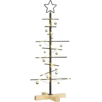 vidaXL Arbre de Noël en métal Noir 90 cm Acier peint par poudre
