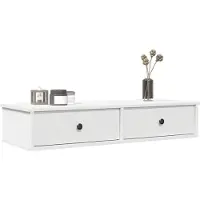 vidaXL Étagère murale et tiroirs blanc 100x37,5x19cm bois d'ingénierie