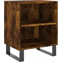 vidaXL Table de chevet chêne fumé 40x30x50 cm bois d'ingénierie