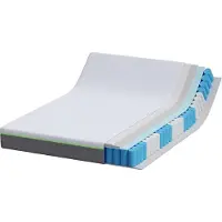 vidaXL Matelas mi-ferme, 140 x 190 cm, blanc et gris