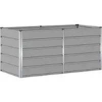 vidaXL Jardinière Gris Clair 160 X 80 X 75 Cm Acier