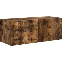vidaXL Meuble TV , lot de 2, chêne fumé, 78,5 x 31 x 29,5 cm