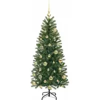 vidaXL Arbre de Noël artificiel, vert, 120 cm, en PE et PVC