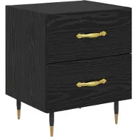 vidaXL Cabinet de chevet 2 pcs Chêne noir 40 x 35 x 47.5 cm
