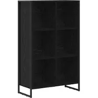 vidaXL Bibliothèque noire imitation chêne 99,5 x 30 x 108,5 cm