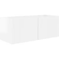 vidaXL : Meubles TV, 8 pièces, blanc brillant