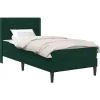 vidaXL Cadre de lit avec matelas vert foncé 90 x 200 cm velours