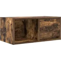 vidaXL Armoire TV chêne fumé 60x31x25,5 cm Bois composite