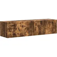 vidaXL Armoire TV murale 2 pcs Chêne fumé 60 x 31 x 29,5 cm