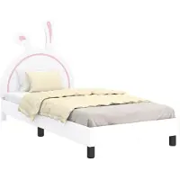 vidaXL Cadre de lit d'enfant avec tête de lit Blanc 90 x 190 cm PU