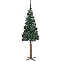 vidaXL Arbre de Noël fin, vert, 150 cm ()