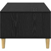 vidaXL Table basse noire imitation chêne 90 x 50 x 26,5 cm Bois composite
