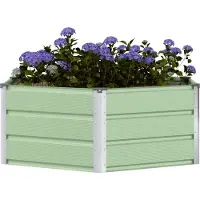 vidaXL Jardinière Vert Pastel 129 X 129 X 45 Cm Acier