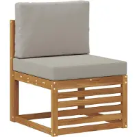 vidaXL Ensemble de canapés d'extérieur avec coussins 3 pièces Naturel et gris clair