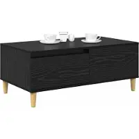 vidaXL Table basse Chêne noir 90 x 50 x 26,5 cm Bois d'ingénierie