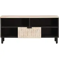 vidaXL Meuble TV , finition blanche délavée, 100 x 33 x 46 cm