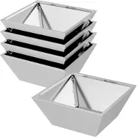 vidaXL Cache-pot de jardin 5 pcs Argent 40 x 40 x 15 cm
