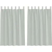 vidaXL Voile Rideaux avec passants 2 pcs. Gris clair 140x175 cm