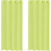 vidaXL Voile Rideaux avec oeillets 2 pcs. Vert pomme 140x225 cm