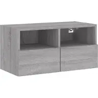 vidaXL Armoire TV murale Gris Sonoma 60x30x30 cm Bois composite