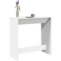 vidaXL Table de bar blanche 102x50x103,5 cm Bois composite