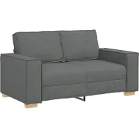 vidaXL Ensemble de canapés 2 pièces avec coussins Tissu gris foncé