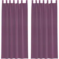 vidaXL Voile Rideaux avec passants 2 pcs. Violet 140x245 cm