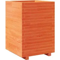 vidaXL Jardinière cire marron 50x50x72,5 cm bois de pin massif