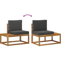 vidaXL Ensemble de canapés d'extérieur, 2 pièces, couleur naturelle