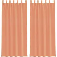 vidaXL Voile Rideaux avec passants 2 pcs. Rouge terracotta 140x225 cm