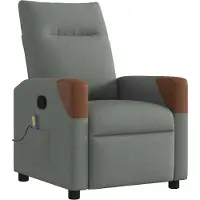 vidaXL Fauteuil relax de massage, tissu, gris foncé