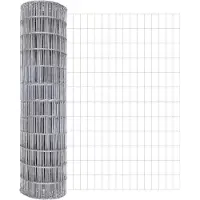 vidaXL Clôture européenne avec socle en béton, 10 x 1,2 m, acier galvanisé, couleur argent