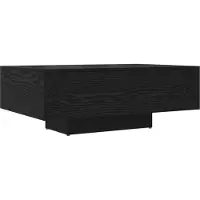 vidaXL Table basse noire imitation chêne 85 x 55 x 31 cm