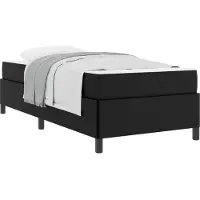 vidaXL Cadre de lit avec matelas Noir 90 x 200 cm Tissu