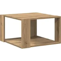 vidaXL Table basse en chêne Artisan 51,5 x 51,5 x 30 cm en bois aggloméré