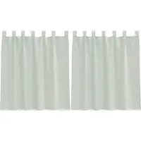 vidaXL Voile Rideaux avec poches pour tringles 2 pcs. Gris clair