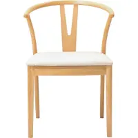 vidaXL - 2 chaises de salle à manger. Bois d'hévéa massif, couleur naturelle et claire