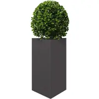 vidaXL Jardinière noir triangulaire 50x43x75 cm acier