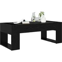 vidaXL Table basse noire imitation chêne 110 x 50 x 41 cm Bois composite
