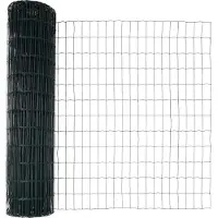 vidaXL Clôture de sécurité européenne à fixer au sol, 25 x 1,2 m, acier revêtu de PVC