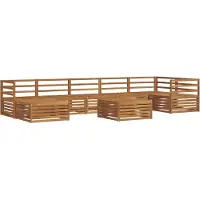 vidaXL Ensemble de canapés d'extérieur 8 pièces Naturel