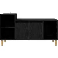 vidaXL Meubles TV, 100 x 35 x 55 cm, noir, imitation chêne, panneaux de particules