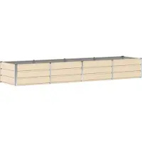 vidaXL Jardinière Ivoire 320 X 80 X 45 Cm Acier