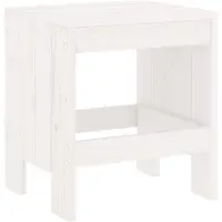 vidaXL Tabouret de jardin 2 pcs. Blanc 40x36x45 cm Pin massif