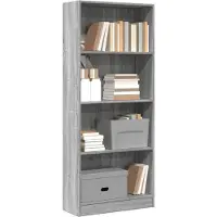 vidaXL Bibliothèque sonoma gris 60x24x143 cm bois d'ingénierie