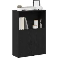 vidaXL Bibliothèque chêne noir 60x24x85 cm bois d'ingénierie