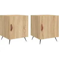 vidaXL Tables de chevet 2 pcs chêne sonoma 40x40x50 cm bois ingénierie