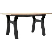vidaXL Table basse piètement en Y 80x50x40cm pin massif et acier