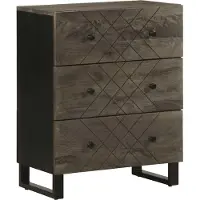 vidaXL Sideboards 2 pcs. noir 60x33x75 cm bois massif mangue